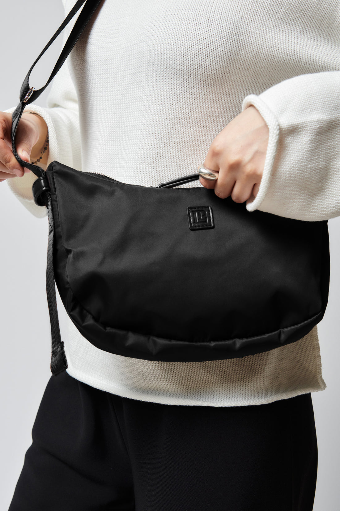 Mini Crossbody Bag + Black - Little Puffy