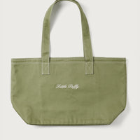 Canvas Tote + Light Green - Little Puffy