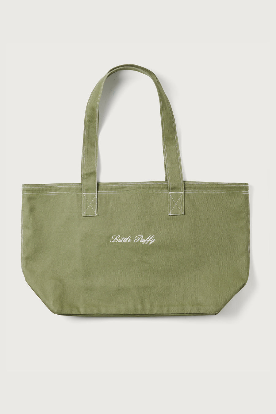 Canvas Tote + Light Green - Little Puffy