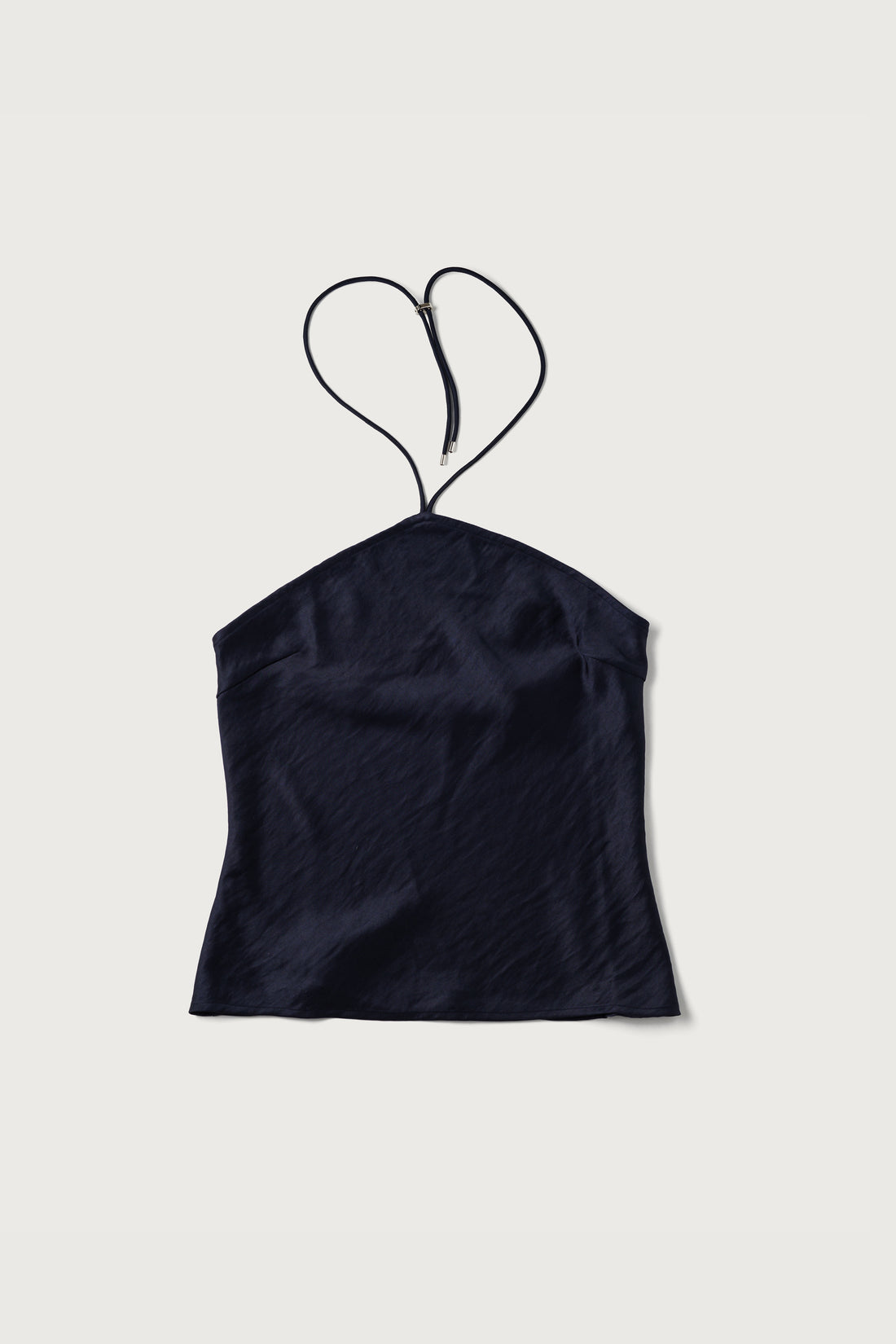 Satin Halter Top + Navy - Little Puffy