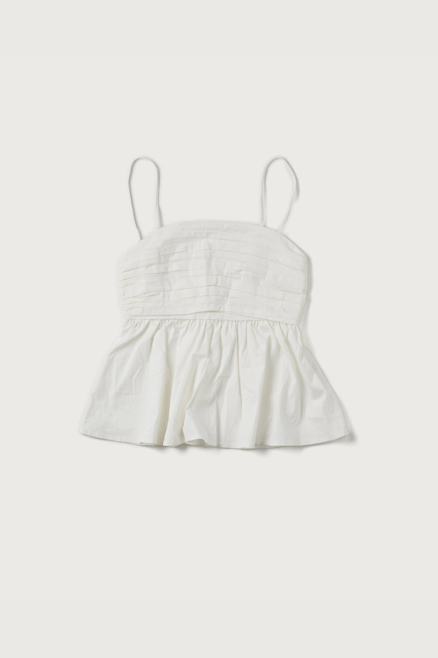 Cotton Ruched Top + White - Little Puffy