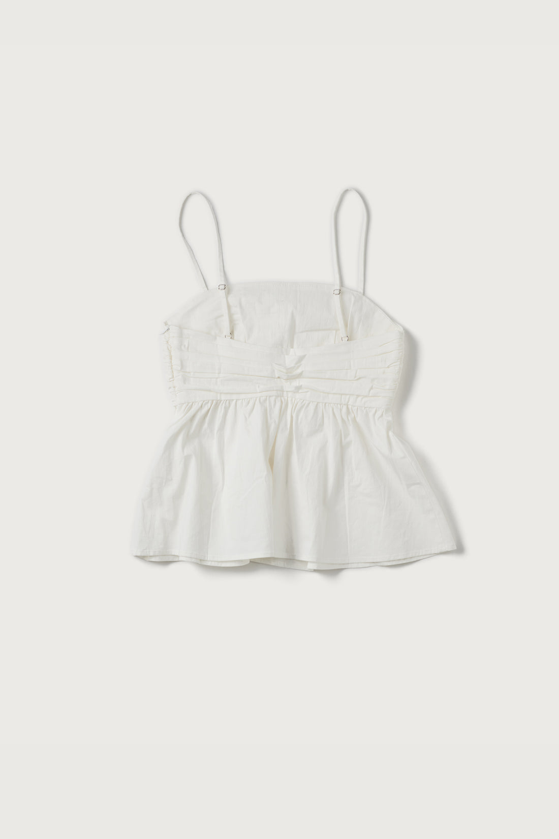 Cotton Ruched Top + White - Little Puffy