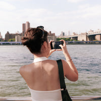 Jade Halter Knit Top + White