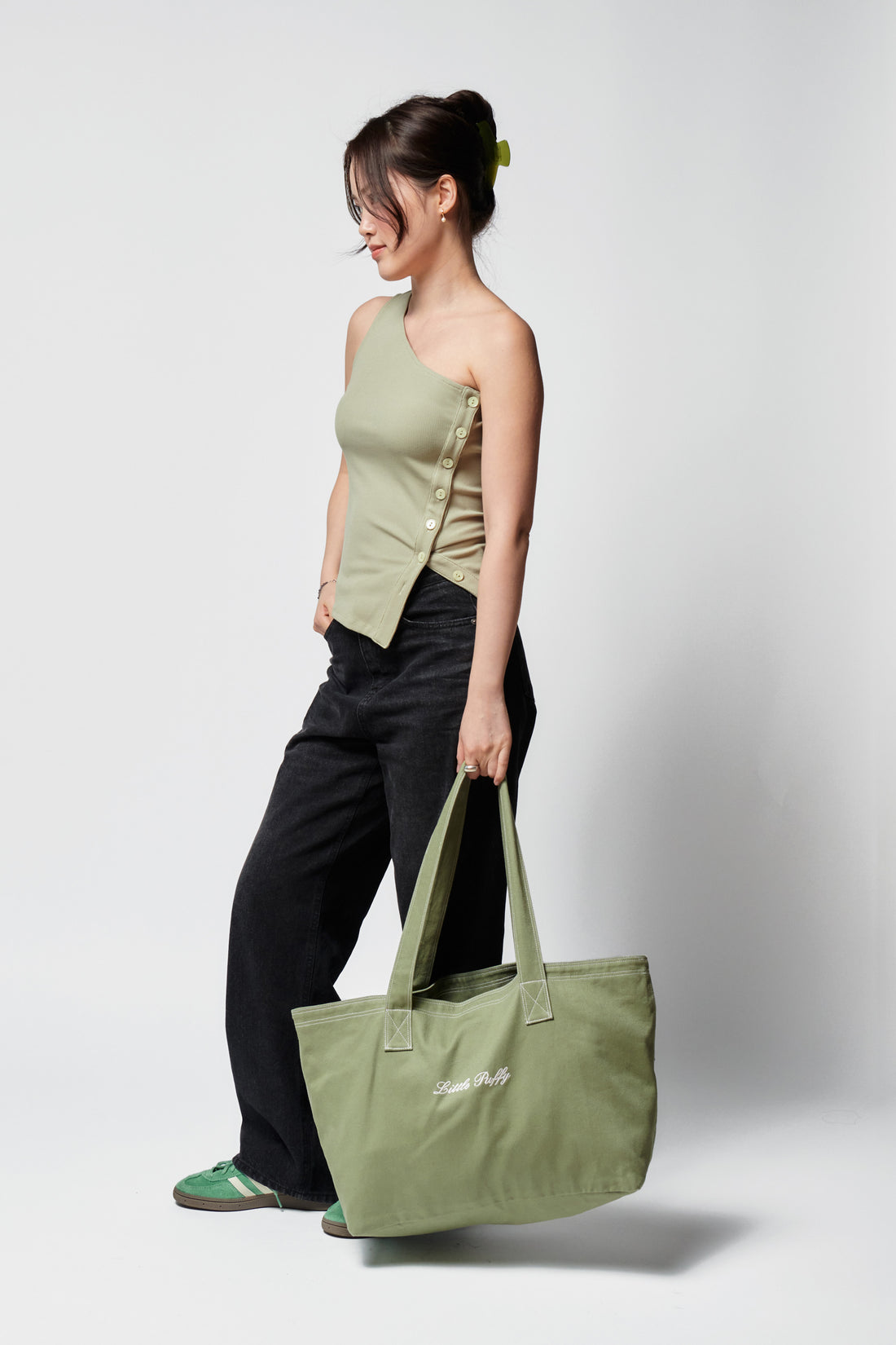 Everyday Tote + Light Green - Little Puffy