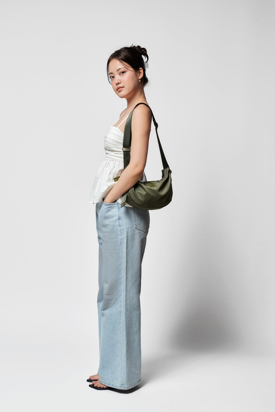 Mini Crossbody Bag + Green - Little Puffy