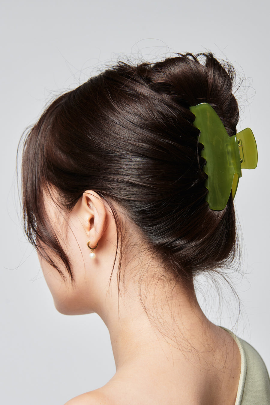 Jelly Hair Clips + Moss - Little Puffy